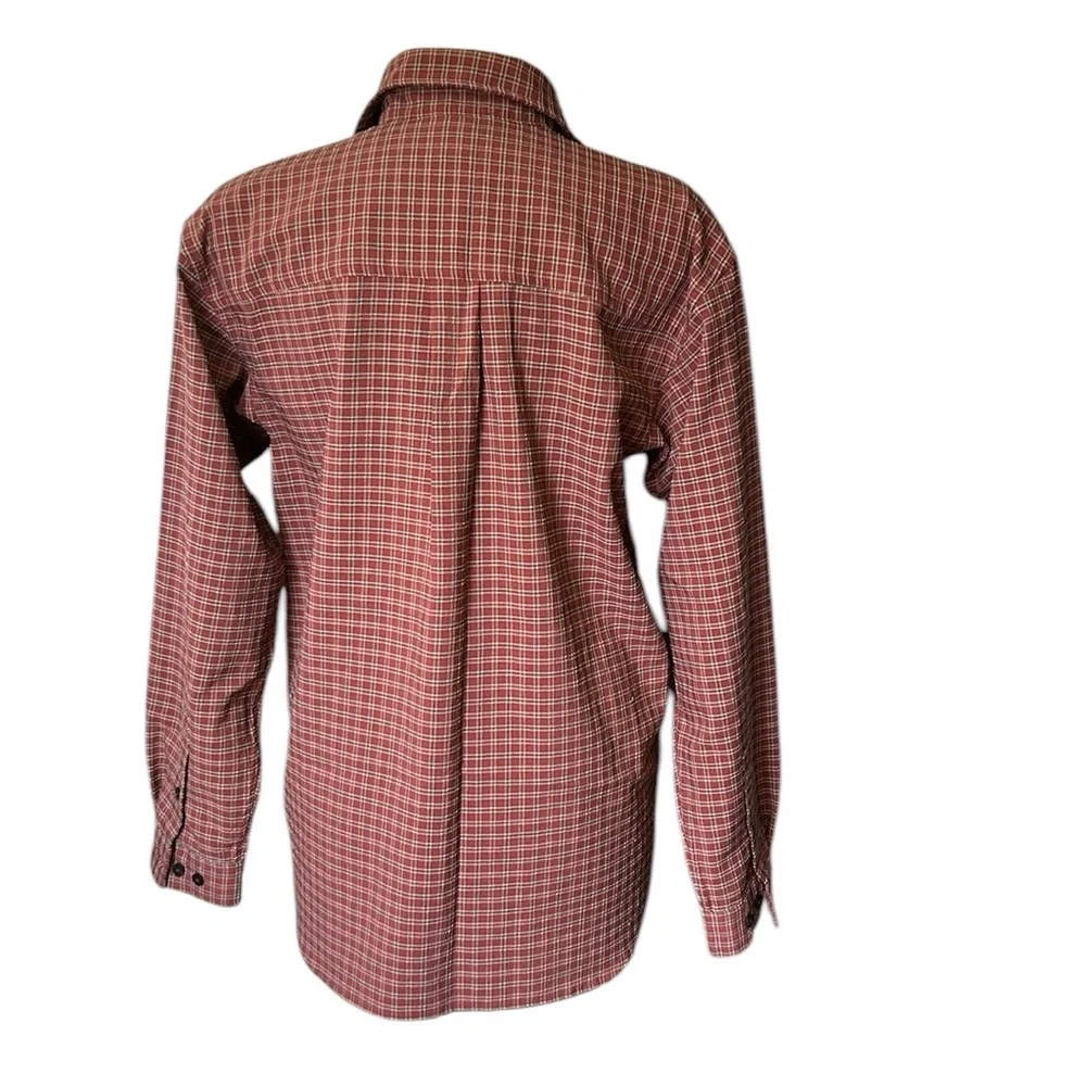 The North Face Red Plaid Button‎ Down Shirt Textured Outdoors Gorpcore M